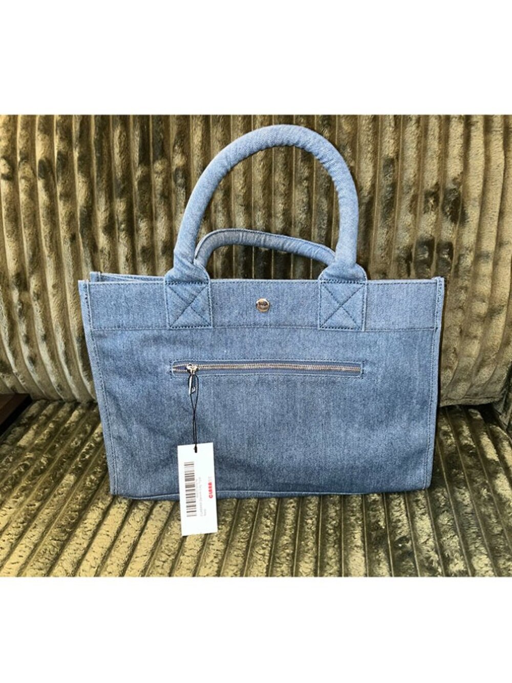 ClaraNY Denim City Tote Bag NWT